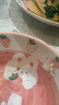 佩爾森（CERAMICS）網紅草莓兔陶瓷碗盤筷餐具套裝家用釉下彩兒童米飯碗菜盤子沙拉碗 草莓兔2人食 10件套 曬單實拍圖