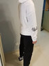 啄木鳥連帽衛(wèi)衣男春秋款青少年學(xué)生寬松休閑打底衫長(zhǎng)袖T恤上衣服男裝 F238白色（常規(guī)款） 3XL 曬單實(shí)拍圖