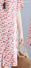 皮爾卡丹（pierre cardin）夏新款桃花盞寬松玫紅波點鹽縮棉中長款a字連衣裙襯衫裙 玫紅色 2XL 建議150-170斤 曬單實拍圖