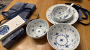 RoyalCopenhagen[七夕禮物]皇家哥本哈根手繪餐具套裝碗盤子家用輕奢高級感 平邊唐草兩人食7件套 曬單實拍圖
