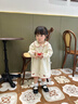 幼歌（YOUGE）秋季嬰幼兒新款甜美草莓毛衣馬甲純棉草莓連衣裙套裝 暖米白連衣裙 100 cm 曬單實拍圖