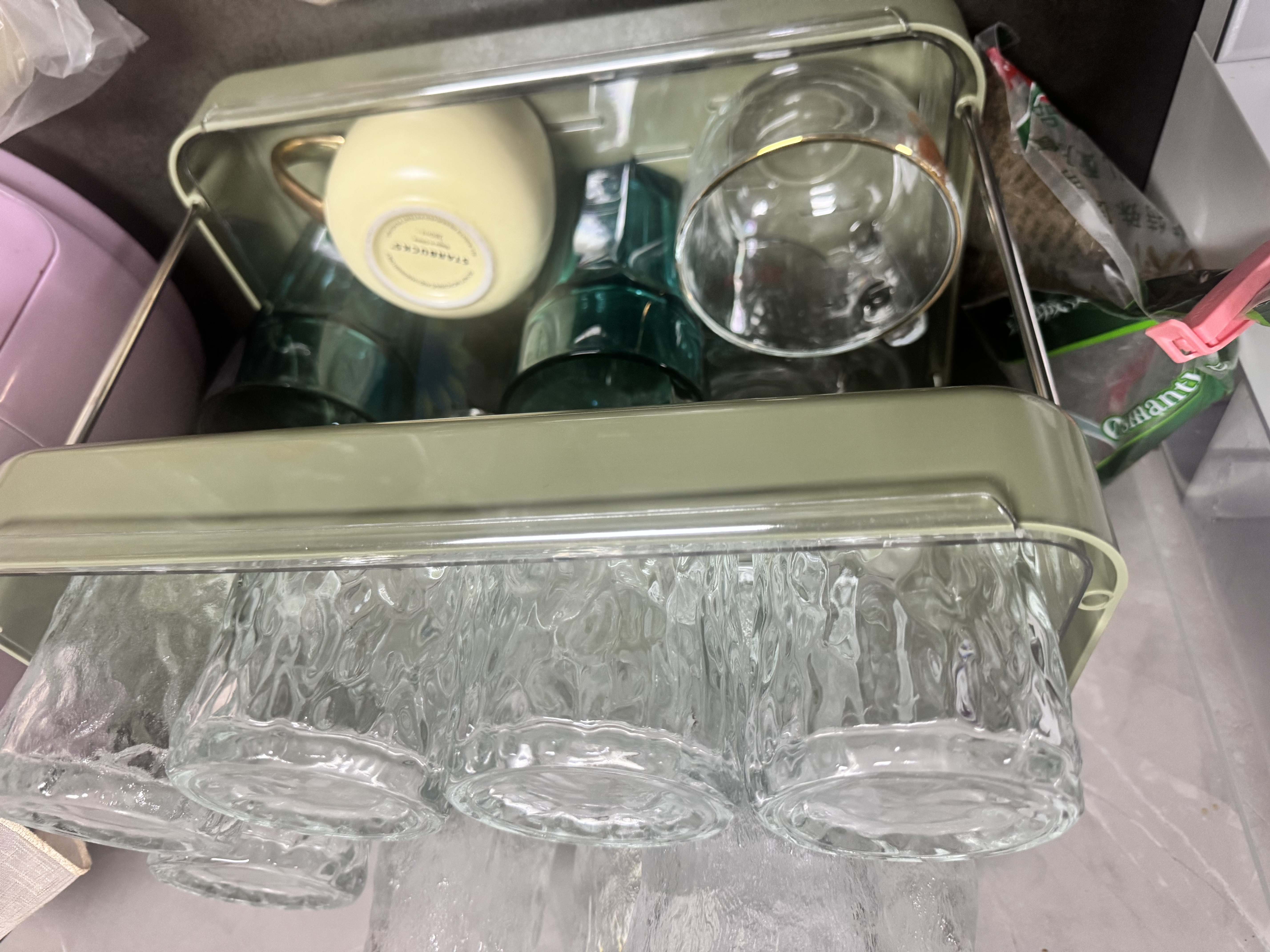 四萬公里杯架杯子收納置物架桌面放水杯收藏架餐桌托盤家用茶杯架雙層瀝水 曬單實拍圖