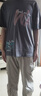 趣米樂(lè)短袖t恤男套裝夏季寬松潮流初高中學(xué)生青少年一套衣服穿搭配褲子 深灰色短袖+淺灰色休閑褲 XL 曬單實(shí)拍圖