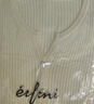 伊芙麗（eifini）秦嵐代言小v領珍珠扣肌理感針織衫女2026夏季新品顯瘦毛衫 黃色 M 105-115斤 曬單實拍圖