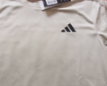 阿迪達斯（adidas）26新款短袖男款夏季輕薄速干短袖戶外運動圓領休閑T恤 米白色 L 曬單實拍圖