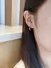 SINCE YOU覓光耳環男高級感圈圈潮酷中性風原創耳釘虎眼石耳飾女七夕禮物 覓光耳環-紅石榴鋯（單只） 曬單實拍圖