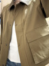 優衣庫休閑短茄克女裝男裝/巴恩風外套夾克483807 484664 483807/33卡其色 L 曬單實拍圖