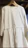 MUJI 女式楊柳紗織五分袖連衣裙睡裙女裝純棉七夕情人節禮物 FD1NWC6S 藏青色條紋 S （155/80A） 曬單實拍圖