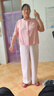 AEMAPE媽媽夏裝50-60歲洋氣中老年女套裝短袖棉麻夏季天衣服母親節禮物 曬單實拍圖