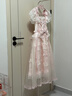 (實體店正品官F合作店)櫻花樹下的告白原創(chuàng)Lolita服裝花與珍珠匣 粉粉 sp+頭紗+櫻花項鏈 (送官F飛機盒) M 想好再拍，不可退 曬單實拍圖