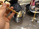 VINOS奢華一體式紅酒杯套裝高檔家用水晶玻璃葡萄酒高腳杯子酒杯酒具 醒酒器+一體架+金箔勃艮第杯6只 600ml 曬單實(shí)拍圖