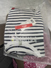 名創優品（MINISO）純棉長袖t恤女2026新款初春大碼寬松打底衫休閑潮流藍色條紋上衣 曬單實拍圖