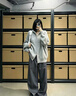 WASSUP ERIKA美式開衫毛衣男士新款秋季小眾提花復(fù)古休閑風(fēng)百搭針織衫潮流外套 淺灰 M 80-120斤可穿 曬單實(shí)拍圖