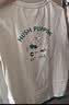 暇步士（Hush Puppies）童裝兒童短袖夏男女童假兩件T恤圓領衫上衣 本白  150  曬單實拍圖