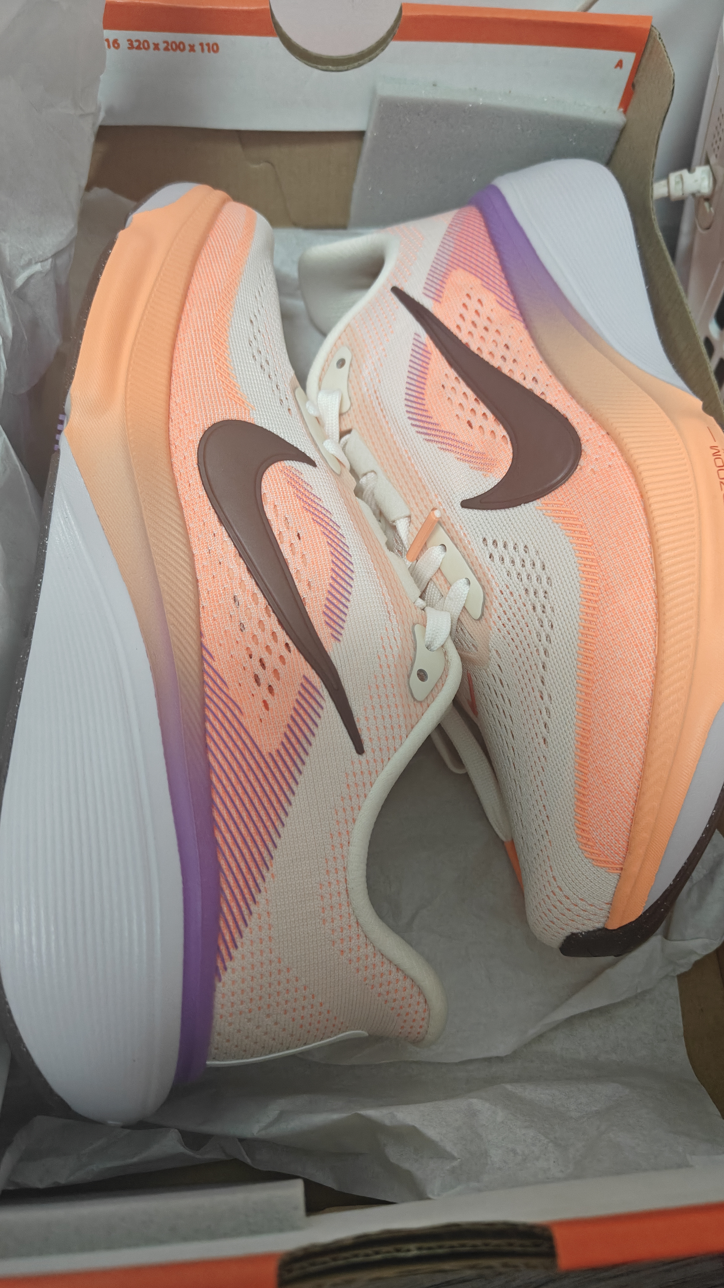 耐克（NIKE）26年夏季新款Pegasus 42女子飛馬42舒適回彈輕盈透氣靈活跑步鞋 IB1881-113 38 曬單實拍圖
