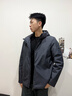 波司登（BOSIDENG）26秋新款90鵝絨羽絨服內膽可拆男經典商務連帽保暖外套B260134125 平川灰8M09 L 180/100A 體重約140-155斤 曬單實拍圖