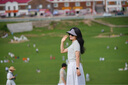 初語(yǔ)竹節(jié)麻針織衫女2026夏季新款圓領(lǐng)短袖花朵提花上衣 曬單實(shí)拍圖