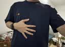 燦圖cleanfit索羅娜刺繡短袖t恤男夏季美式正肩半袖重磅高級感上衣服 藏青色 L 【建議100-120斤】 曬單實拍圖