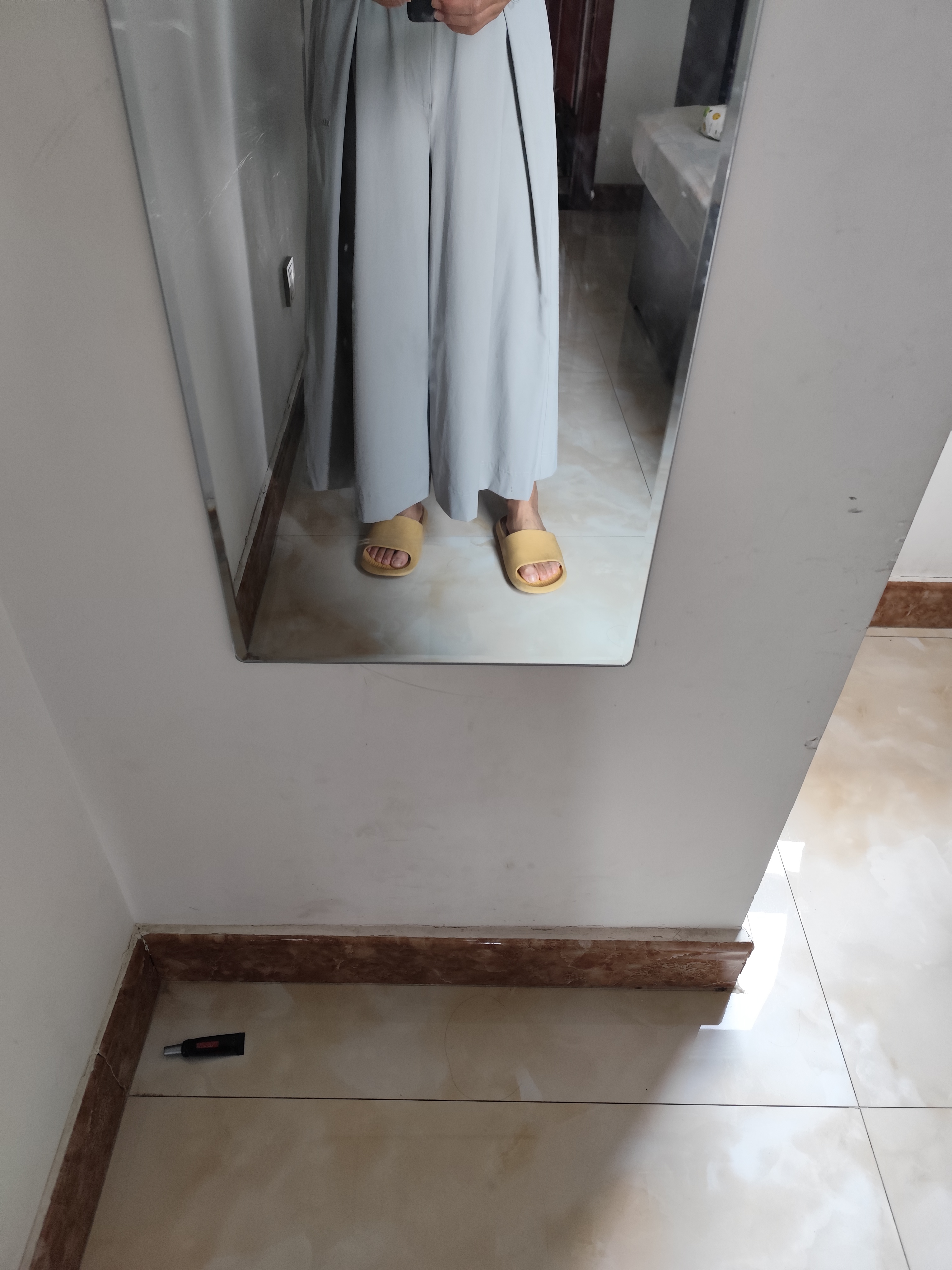 蕉下（beneunder）廓形褲防潑水闊腿休閑褲子女士垂墜感寬松防曬運動WR881 M 曬單實拍圖