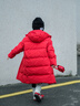 巴拉巴拉童裝兒童羽絨服男童女童2026冬季加厚保暖衣服親子裝防護防風外套 中國紅60611-灰鴨絨 130 (充絨量179g) 曬單實拍圖