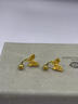 中國珠寶（Sino gem）足金999蝴蝶光珠耳飾古法螺絲彎針5G黃金耳釘金飾品女友老婆禮物 【蝴蝶耳鉤】+品牌禮盒+國檢證簽 【約3.1g】克重多退少補 曬單實拍圖