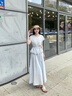 香影藍色襯衫套裝女2026夏秋新款氣質收腰襯衣裙子淡人松弛感穿搭 淺藍 S 曬單實拍圖
