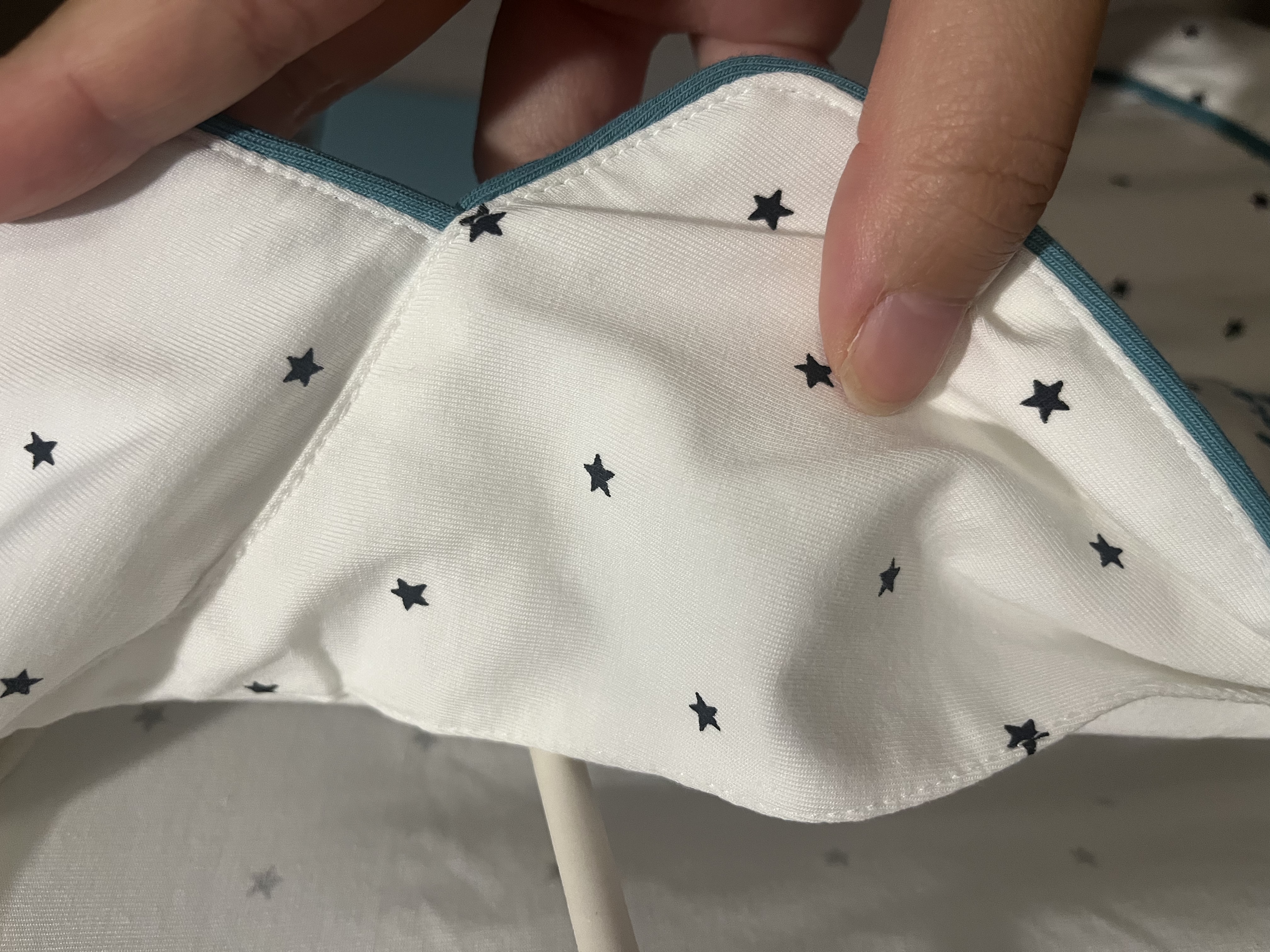 幸棉（LUCKMEEY）【云旗郝熠然同款】滿天星印花萊賽爾棉家居服套裝夏季涼感可外穿 女款青白滿天星 短袖短褲 M 曬單實(shí)拍圖