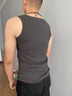 鴨鴨（YAYA）保暖背心男士內(nèi)衣雙面羊絨發(fā)熱無痕打底衫冬季加絨加厚男 黑色 【羊絨鎖溫+蠶絲蛋白】 2XL 曬單實(shí)拍圖