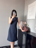 DIMPLE HSU新松弛 精準微收腰小魚尾百合裙 進口三醋酸連衣裙Q33861現(xiàn) 暮色藍 現(xiàn)貨 S 曬單實拍圖