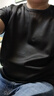 策息冰絲純色短袖t恤男士夏季涼感透氣半袖學生休閑百搭男裝速干運動 黑色+深灰 3XL -建議145-160斤左右 曬單實拍圖