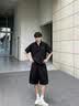 頭號青年短袖男夏季2026新款潮牌男士冰絲速干上衣加大碼高端t恤 黑 5XL 曬單實拍圖