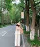 拉夏貝爾冰絲亞麻闊腿褲女夏新款高腰顯瘦肌理感直筒褲 白色【小個子】 M 曬單實拍圖