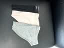 Calvin Klein內(nèi)衣女士三條提花腰邊ck棉質(zhì)微彈性感三角內(nèi)褲女 MP1-太空黑/椰青灰/月光白 3條 M 尺碼偏大，建議拍小一碼 曬單實(shí)拍圖