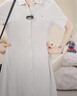 HAZZYS【宋佳同款】哈吉斯女裝 26新款夏季系帶收腰POLO連衣裙 綠色GR L (165/88A 40) 曬單實拍圖