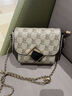 老人頭包包女包斜挎包輕奢高端品牌生日禮物小挎包送老婆女士復古鏈條包 灰色 曬單實(shí)拍圖