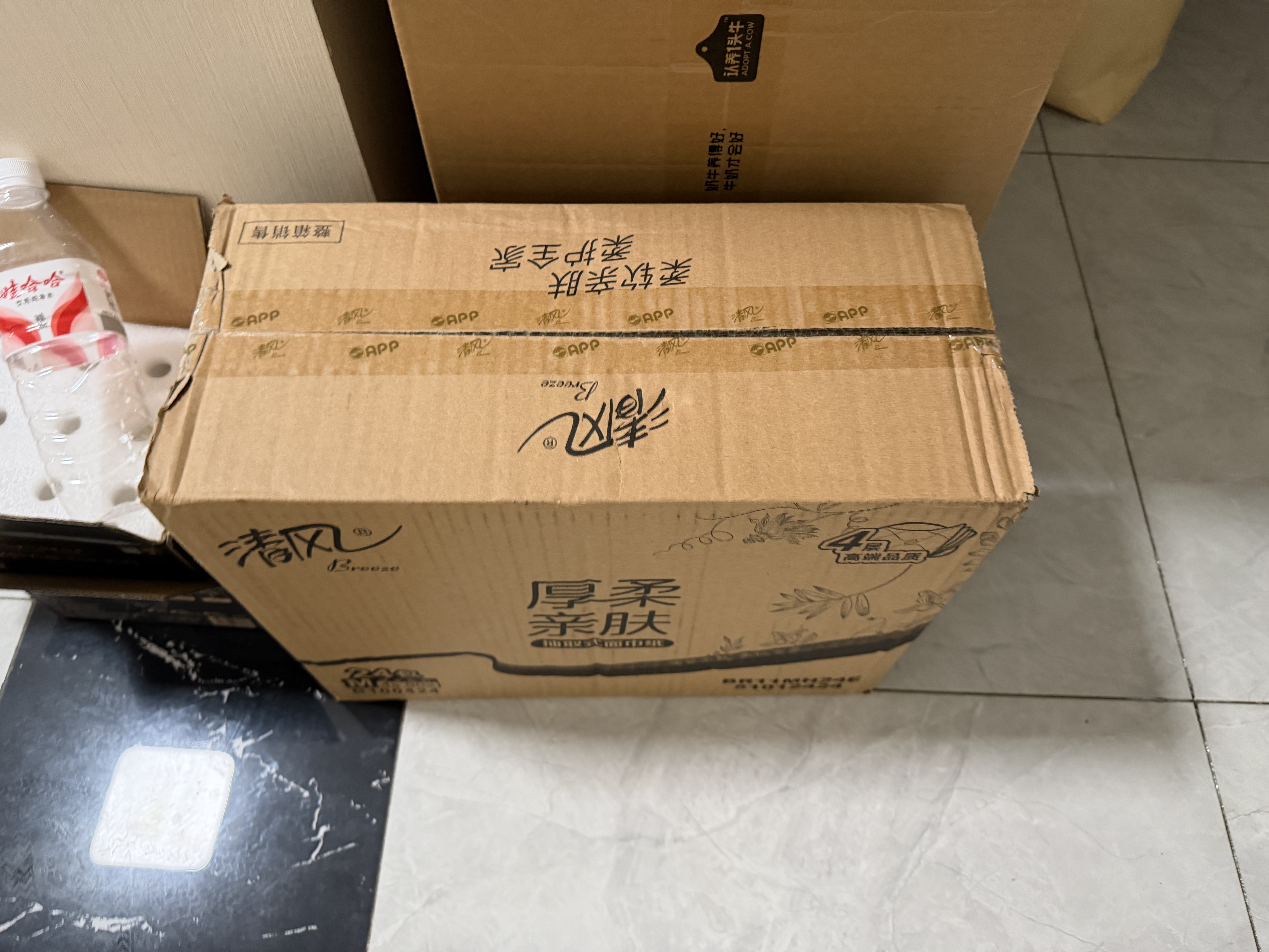 清風(fēng)抽紙 厚柔4層90抽24包M碼 衛(wèi)生紙巾抽紙家用 紙抽 餐巾紙 整箱裝 曬單實(shí)拍圖