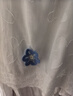 兩三事白晝惜花 2025夏季新款小清新立體花朵不規(guī)則高腰闊腿褲女 米白色 M 曬單實拍圖