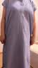 MUJI 女式 涼感 套頭連衣裙 女裝寬松裙子26年夏季純棉中長裙BC2Q8C6S 藍色格紋 M (160/84A) 曬單實拍圖