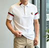 羅蒙（ROMON）2026新款工作服衫短袖翻領(lǐng)T恤夏季polo衫商務(wù)短袖文化衫 白色1 L 100-120斤 曬單實(shí)拍圖