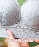 莫代爾大胸顯小內(nèi)衣女士無鋼圈文胸罩春秋季款大碼聚攏性感瑕內(nèi)衣褲套裝 月光灰 85C /38 曬單實拍圖