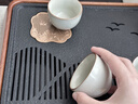 凡作實(shí)木仿烏金石茶盤(pán)干泡茶臺儲水式排水式家用辦公瀝水式茶托盤(pán) 7黑檀色-長(cháng)韻茶盤(pán)【小】 曬單實(shí)拍圖
