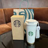 星巴克（Starbucks）杯子節日禮物不銹鋼保溫杯情侶對杯禮盒咖啡杯水杯伴手禮教師禮物 極簡白女神＋掛墜＋袋子 曬單實拍圖