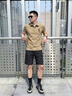 羅蒙（ROMON）T恤男士短袖純棉POLO衫商務休閑速干冰絲彈力透氣服男裝HS1卡其XL 曬單實拍圖