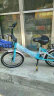 凤凰儿童自行车6-15岁小孩子车减震折叠单车男女中小学生童车 蓝色(折叠辐条轮) 16寸 实拍图
