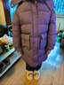 G.duck小黃鴨女童羽絨棉服中長(zhǎng)款冬裝加厚外套兒童棉衣大童女孩保暖棉襖 紅色 120 尺碼5~6歲【110-120cm】 曬單實(shí)拍圖