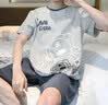 浪莎短袖睡衣男純棉夏季薄款全棉短褲套裝可外穿大碼青年男士家居服 曬單實(shí)拍圖