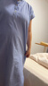 MUJI 女式 涼感 套頭連衣裙 女裝寬松裙子26年夏季純棉中長裙BC2Q8C6S 藍色格紋 M (160/84A) 曬單實拍圖