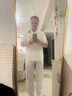 皮爾卡丹冰絲休閑套裝男士睡衣夏款涼感短袖T恤長褲可外穿大碼家居服套裝 25706白色【短袖T恤+長褲】 2XL 建議體重160-180斤 曬單實拍圖