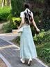 丹珠娜（DanZhuNa）碎花連衣裙子女夏季2026新款溫柔御姐穿搭一整套女裝套裝長裙衣服 上衣+背心+碎花裙子 S 曬單實拍圖