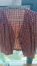 三彩【100棉】2026夏季新款格紋小衫無袖V領上衣女 曬單實拍圖